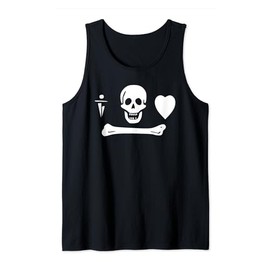 Pirate Flag - Pirate Stede Bonnet - Skull Skeleton Flag Tank Top