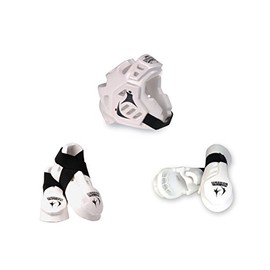 Macho Warrior 5 piece sparring gear set white adult small