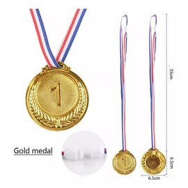 Dokpav Medallas de Metal de 6.5cm, 12Pzs Medallas para Ganadores De Oro, Plata y Bronce, Medallas de Premiación de Estilo Olímpico, Medallas De Futbol para Niños Adultos Competiciones, Deportes