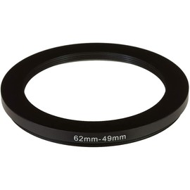 NinoLite 62mm to 49mm Aluminum Alloy Step Down Ring for Camera Lens Adapter Ring Black