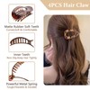 4PCS Flat Hair Clip with Curved Flat Claw, Matte Strong