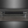 Leather Chrome Bar Kitchen Cabinet Door Handle Cupboard Drawer Bedroom