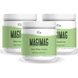 3 Botes De Citrato De Magnesio En Polvo Frank Suarez Sabor 3 Sabores Fresa Limn - Uva Mora - Mandarina                                                