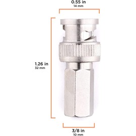 RUNCCI-YUN 15pcs BNC Male Adapters BNC Twist-On Connector BNC Cable Adapter for CCTV Security Camera DVI DAB CB Radio Antenna Coaxial Connector