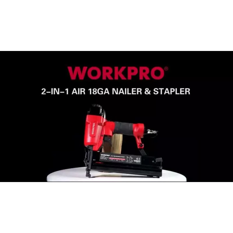 WORKPRO 18 GA 2 in 1 Pneumatic Brad Nailer Nail