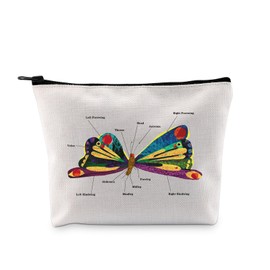 G2TUP K-indergarten Teacher Gift TVHC Cartoon Bookish Anatomy Makeup Bag Teacher Design Cosmetic Bag K-indergarten Squad Crew Gift (TVHC Cartoon MB)