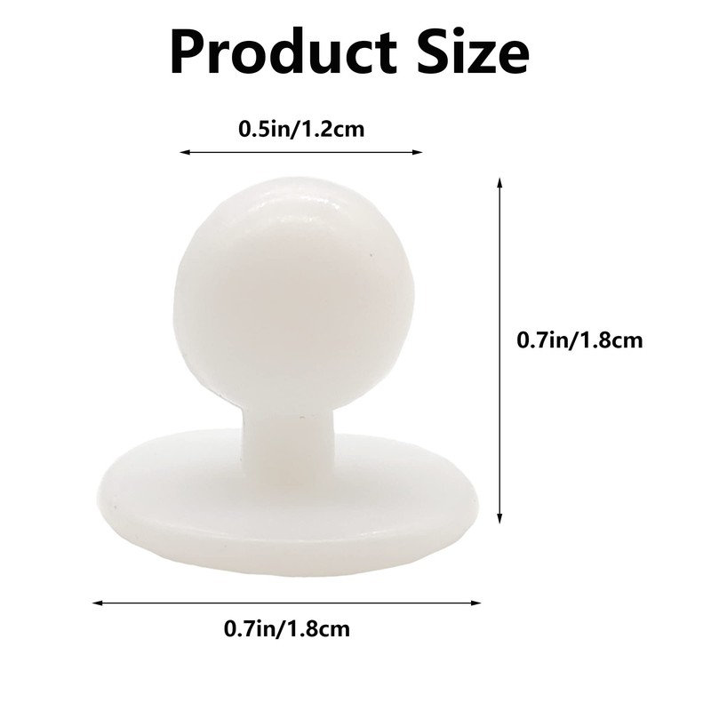 Hayaww Pack of 100 Knobs Chef's Jacket, Chef's Jacket Knobs,