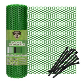 Plastic Wire Mesh Fence 16IN x 20FT, Green Plastic Net, Suitable for Poultry, Dogs, Rabbits, Snakes, Garden Barrier, Balcony Pet Fence, Chicken Fence