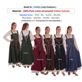 byCalvina - Calvina Costumes Canna Cotton Canvas - Apron Green - Green-XS/S