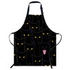 Smooffly Black Cat Apron Adjustable Apron Cooking Kitchen Chef Women
