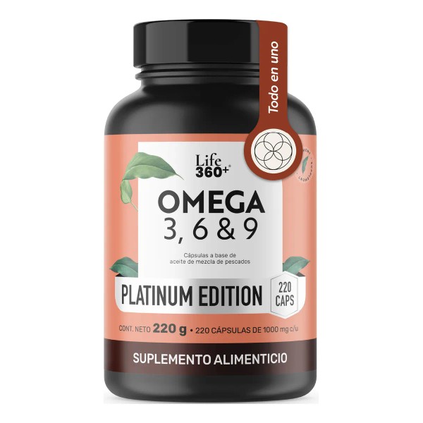 Omega 3 6 y 9 Life360 220 Cpsulas 1000 mg