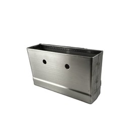 Harris Hardware TP3819-B Brushed Stainless Steel Pilaster Shoes and Brackets for 4 in. Wide x 1-1/4 in. Thick Pilasters