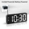 KWANWA Small LED Digital Alarm Clock Plug in for Bedrooms