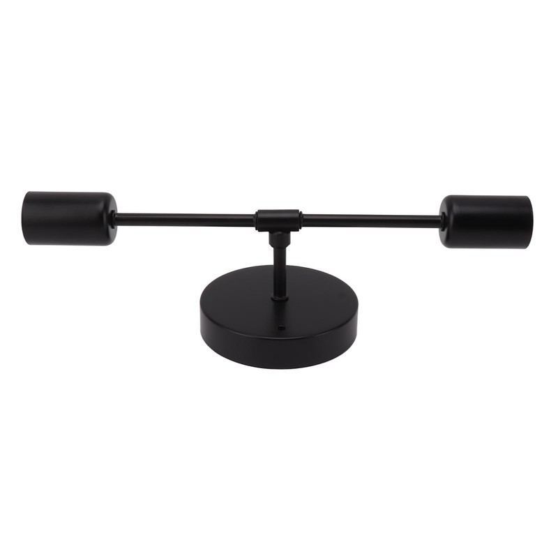 E27 E26 Double Wall Light Base Iron 85‑265V Black Modern