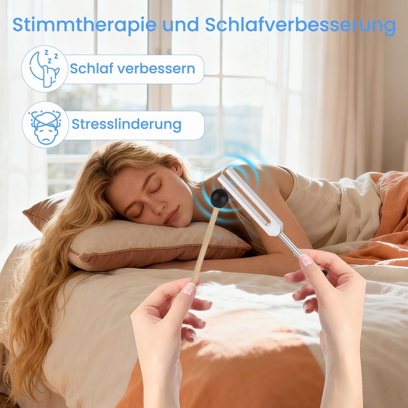 Tuning Forks for Healing Set (128Hz, 256Hz, 512Hz), 3-Piece Silver