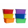 RAUVOLFIA 6 Pack Small Cubby Bin Storage Bins, Multi-Purpose Plastic