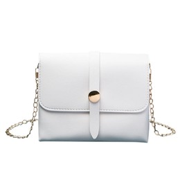 QUINTRA Versatile Small Square Bag Shoulder Bag with Chain Strap Shoulder Bags Men Small Black, White, One Size