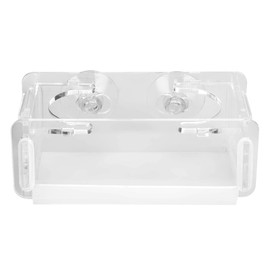 Acrylic Fish Food Feeder for Fish Tank Aquarium with Suction Cup Simple Installation