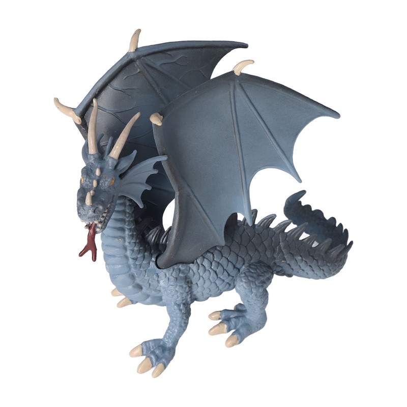 Dragon Model Figure Blue Plastic Vivid Cute Style Educational Dragon