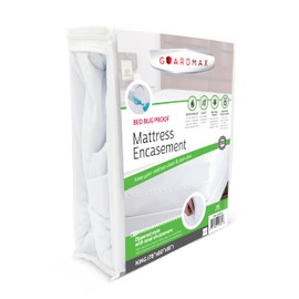 Guardmax Zippered Mattress Encasement - King Size with Super Deep Pockets - 100% Waterproof and Bed Bug Proof Mattress Protector - Absorbent Six-Sided Mattress Cover, Bed Sheet is Soft and Breathable