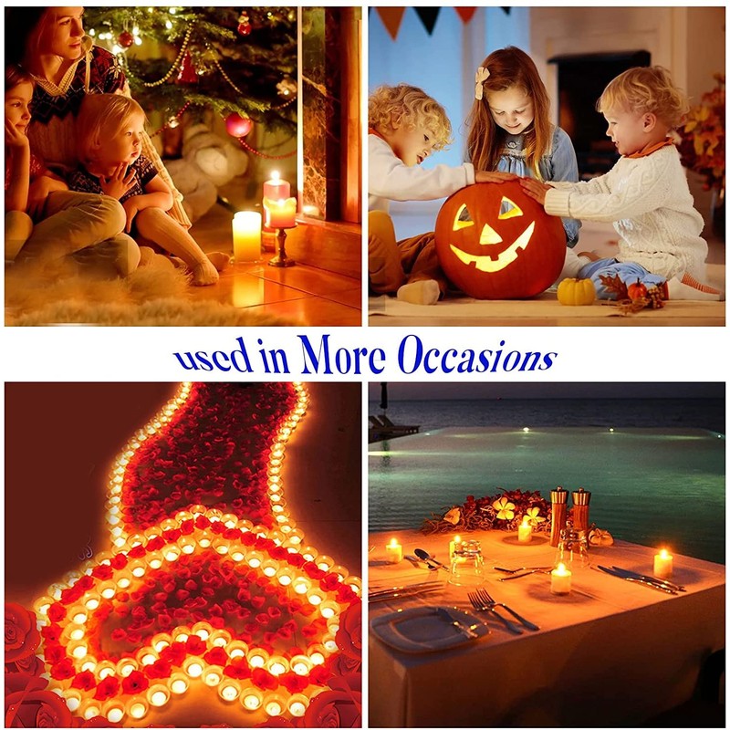 Solar Tea Lights,6PCS Waterproof Solar Power Tealights Outdoor,Flameless Flickering LED