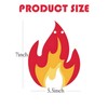 Decorative Flame Banner Flags, 5.5 x 7 inches, 30 Pieces