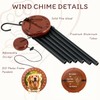 Gabzart 32" Dog Memorial Wind Chimes with Photo Frame Pendant,