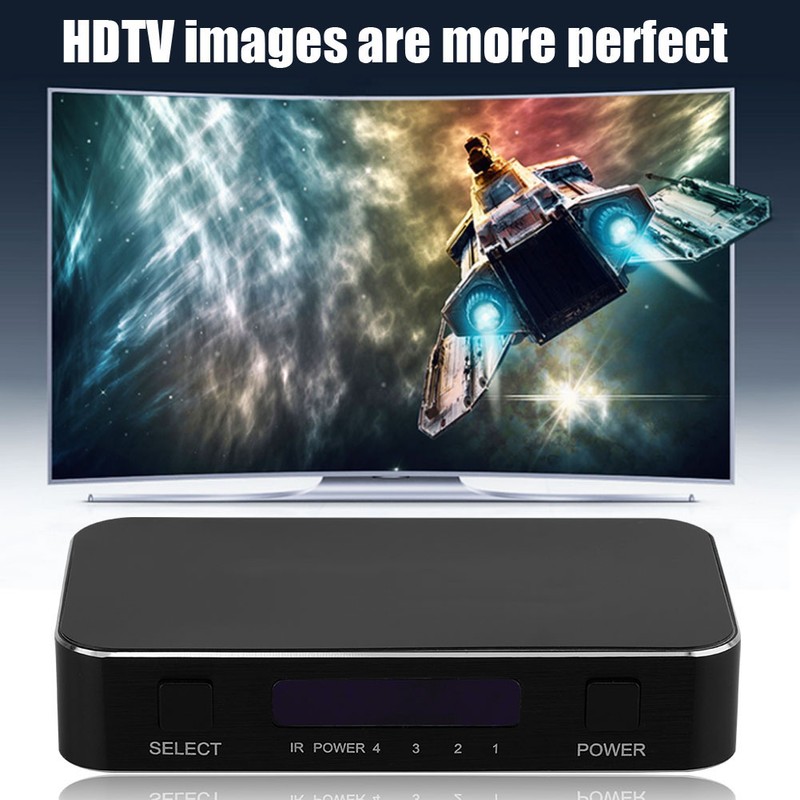 HDMI 2.1 Switch Splitter 4x1 Repeater Switch Box Hub HDCP2.2HDR4K/60HZ