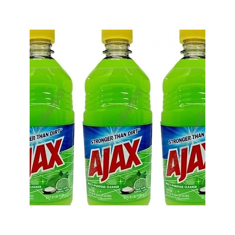 Ajaxx (LOT 3 Bottles) Ajax LIME w/ Baking Soda All