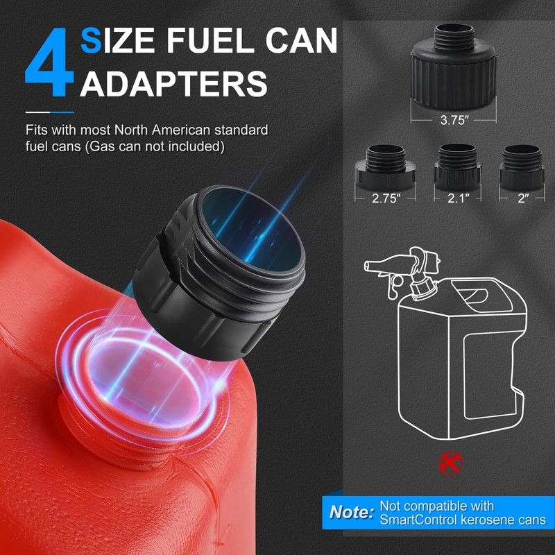 SKYJDM Fuel Transfer Pump with Auto-stop Sensor and 4 Tank