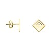 SOFIA MILANI - Women's Earrings 925 Silver Square Stud Earrings,