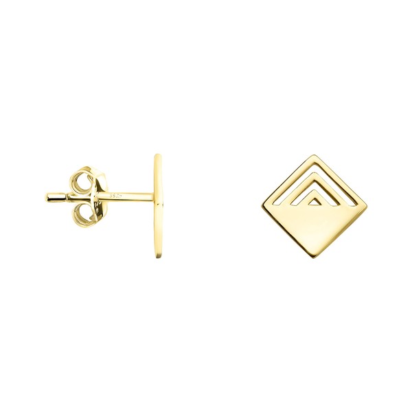 SOFIA MILANI - Women's Earrings 925 Silver Square Stud Earrings,