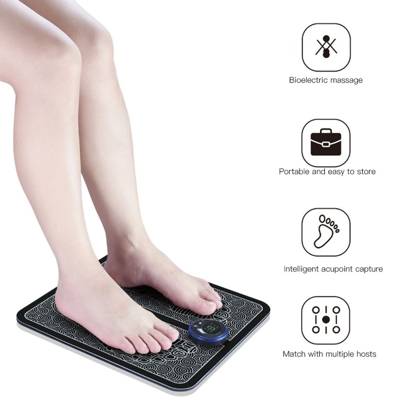 Pulse Electric Leg Feet EMS Massager Intelligent Massage Pad Cushion