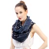 Lina & Lily Holiday Christmas Pattern Print Women's Infinity Scarf