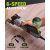 WORKPRO 400W Oscillating Multi-Tool, 6-Speed Corded Power Saw with LED