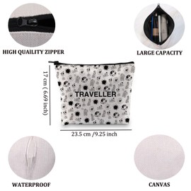 Traveller Gift Travel Lover Gift Tourist Gift Globetrotter Khayredin Gift Zipper Pouch Makeup Bag (Traveller Bag CA)