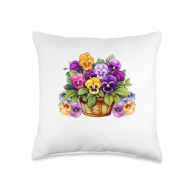 Pansy Flower Seeds Pansies Pansy Seeds for Planting Throw Pillow