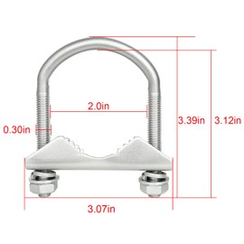 XRDS-RF 4 Set Stainless Steel Hex Head U-Bolt Antenna Mount Clamp V Jaw Bracket