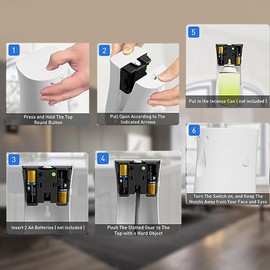 BINEDHEI Automatic Wall Mount/Free Standing Air Freshener Dispenser Auto Fragrance Dispenser Programmable Aerosol Spray Perfume Dispenser for Hotel, Bathroom, Office, Commercial Place (White)