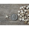 50 Tiny 1/2 inch Size Wood Stars