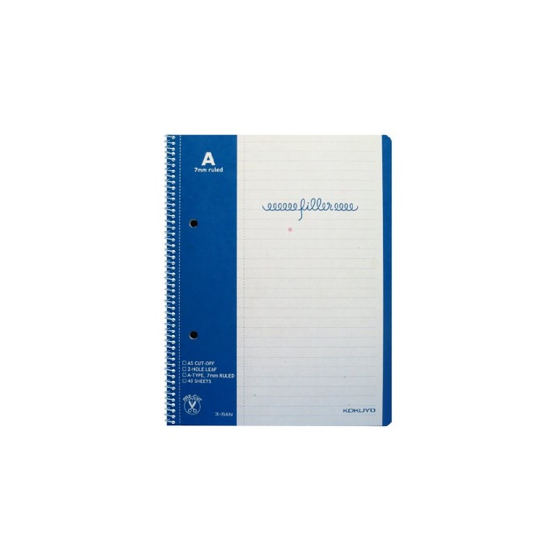 コクヨ フィラーノート 2穴 マージン罫入 A罫 A5 40枚 ス-5AN