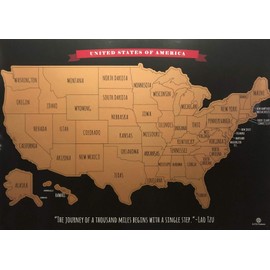 Scratch Off Map of The United States Travel Map - Scratch Off USA Map by JTSC Products - Gifts for Travelers - Includes National Parks Landmarks Capital Cities Scratch map USA 17x24 in