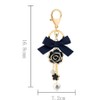 ARFUKA Keyring Camellia Flower Pendant Keychain Key Holder Men Women