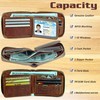 Wallet for Men Bifold Genuine Leather Zipper Wallet RFID Blocking