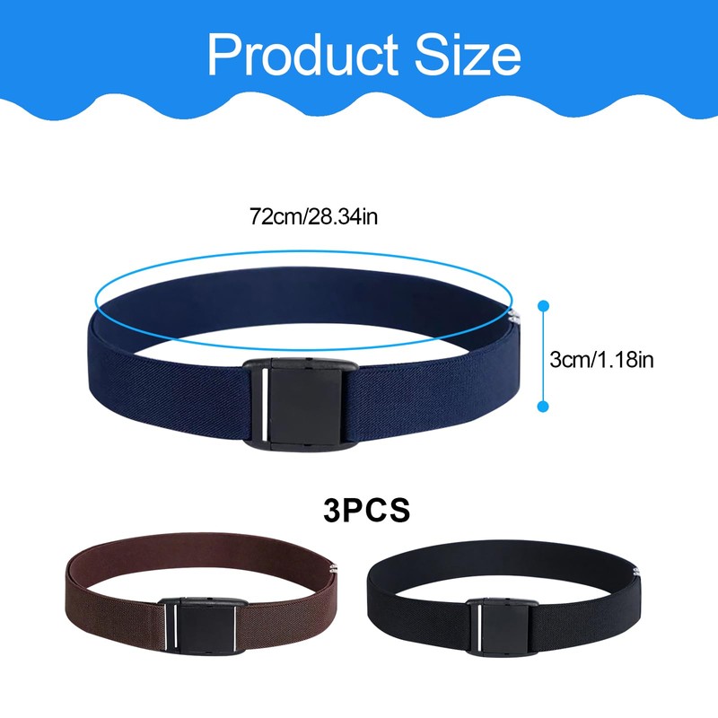 Thoquene Pack of 3 Children's Boys, Adjustable Children's Belt Boys,