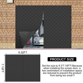 Garage Door Insulation Kit 1 Car Garage Door Screen for Winter, 9x7ft Magnetic Thermal Insulated Garage Door Curtain Insulated Garage Door Covers for Insulation Windproof Soundproof