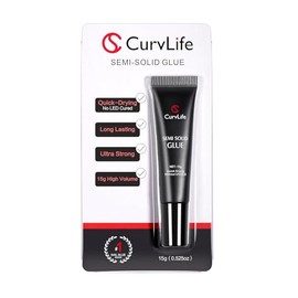 Curvlife Pegamento de uñas súper fuerte de 0.51 oz para uñas a presión, secado rápido, semisólido, de larga duración, no necesita luz UV