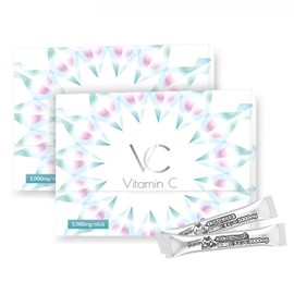 高濃度 ビタミンC 3000mg イギリス産 含有率96% サプリメント 粉末 スティック VC(ブイシー) 30包 (2箱セット)