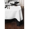 Solino Home Black and White Linen Tablecloth 108" L x