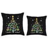 Funny Succulent Christmas Tree Cactus Gardener Xmas Holiday Throw Pillow